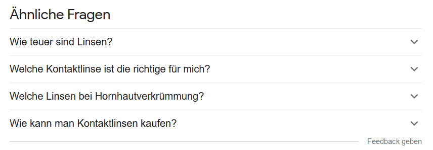 PAA-Boxen von Google