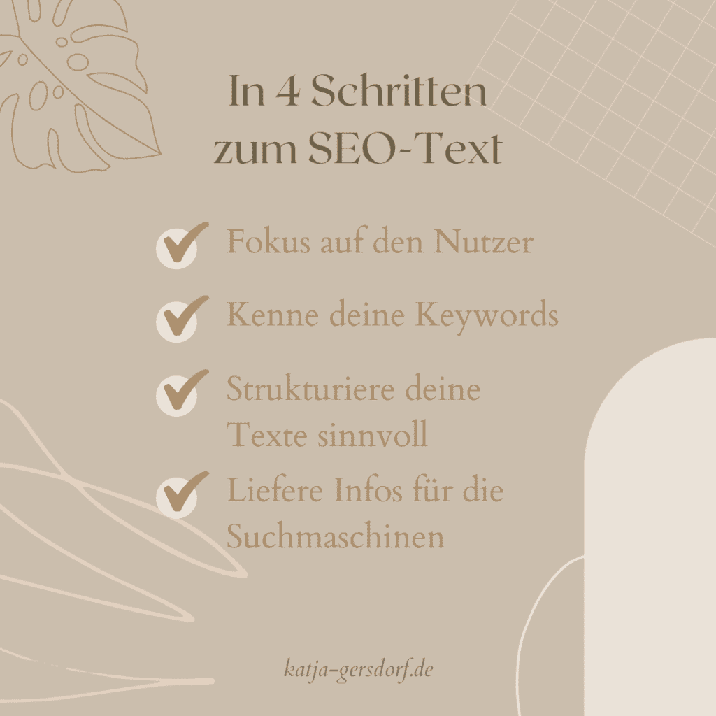 in 4 Schritten zum SEO-Text